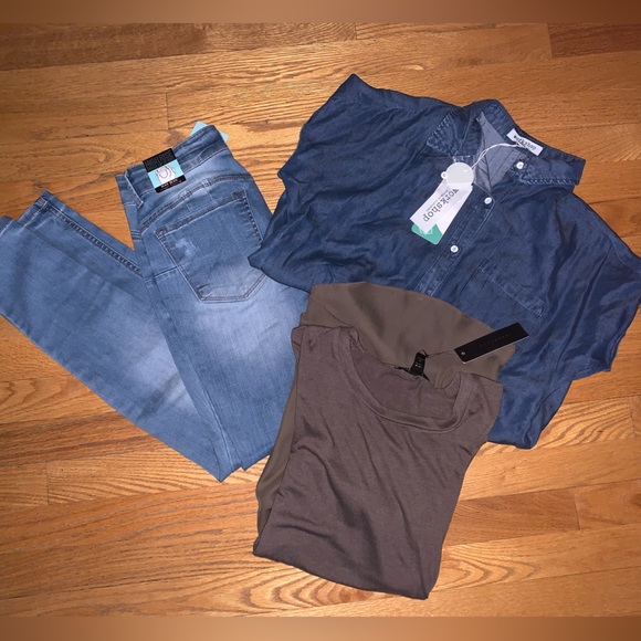 NWT Bundle of Wax Jean and Two Tops - Picture 1 of 5